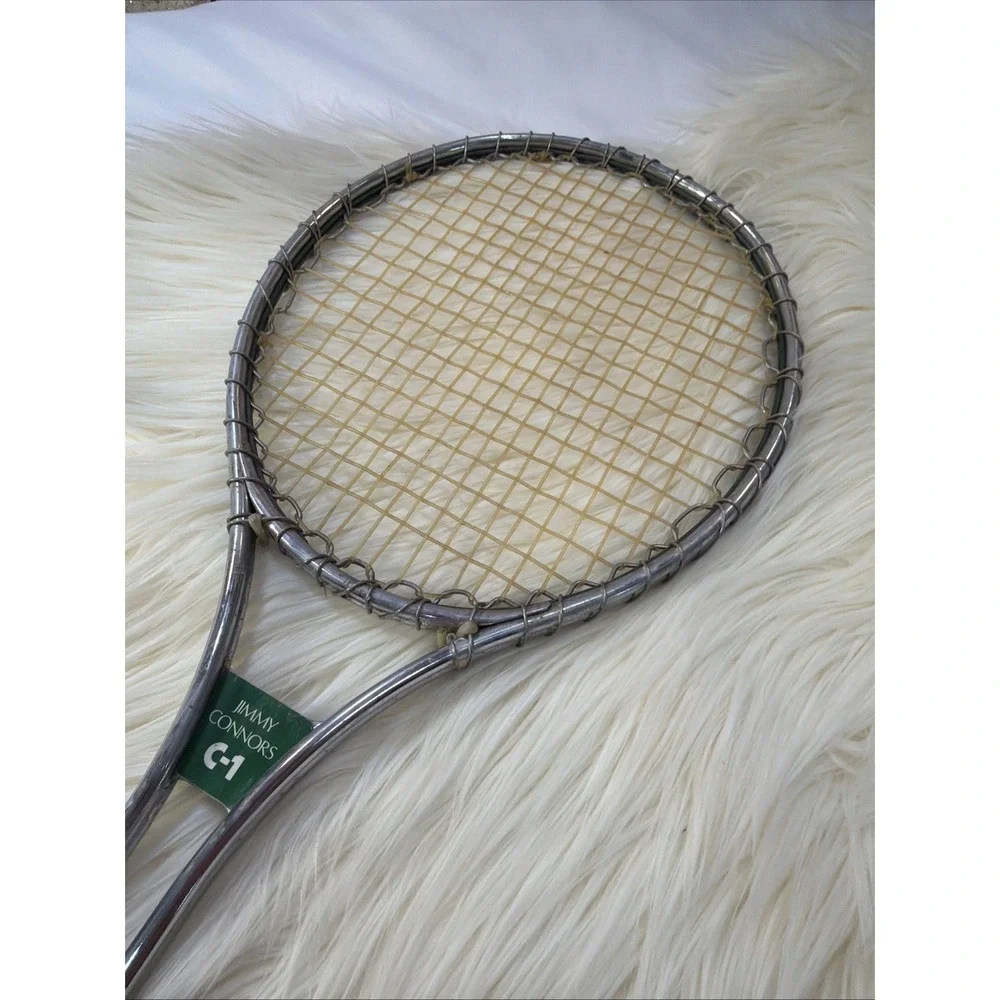 Vintage Wilson‎ Jimmy Connors C-1 Steel Tennis Racket - Made in USA Steel Shined